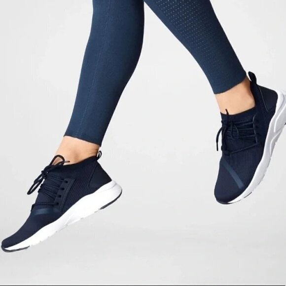 Fabletics Women’s Brentwood Performance Sneaker Navy Blue & White Size 9 - Picture 5 of 5